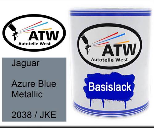 Jaguar, Azure Blue Metallic, 2038 / JKE: 1L Lackdose, von ATW Autoteile West.